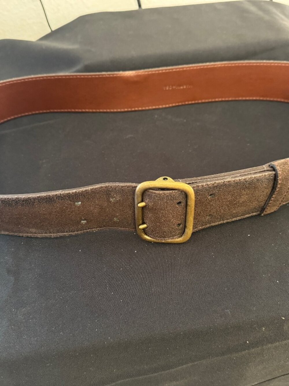 Martin + Osa Brown Brushed Leather Belt
